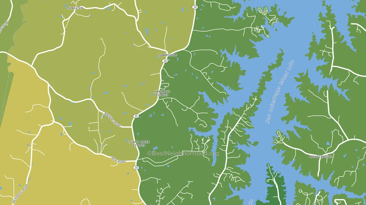 Townsville, NC block-group voter-turnout map