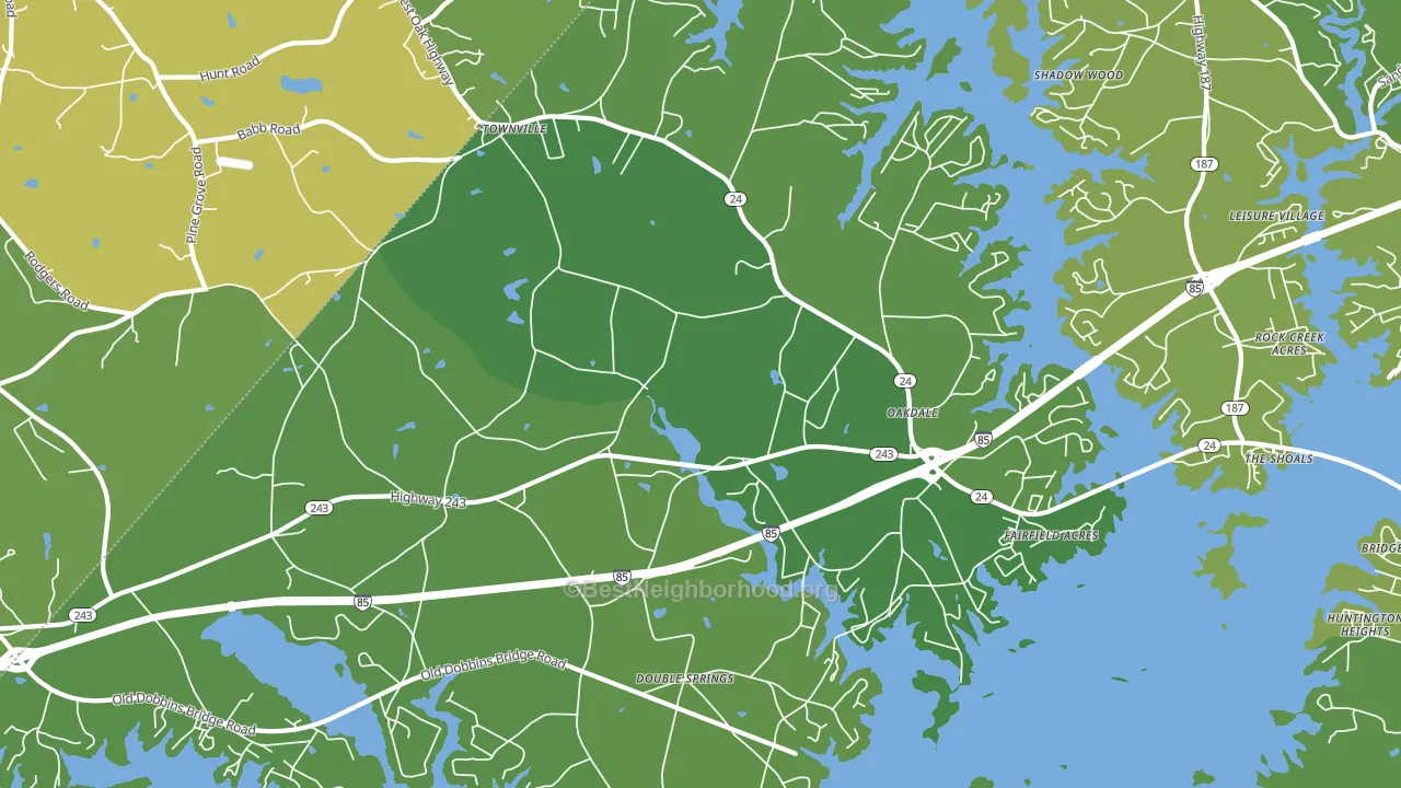 Townville, SC block-group voter-turnout map