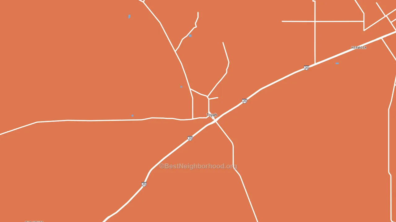 Toyah, TX block-group voter-turnout map
