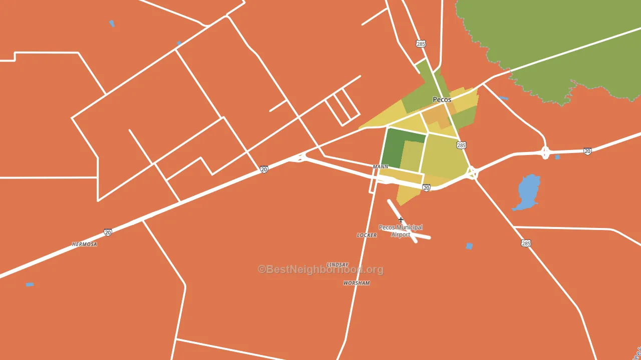 Toyahvale, TX block-group voter-turnout map