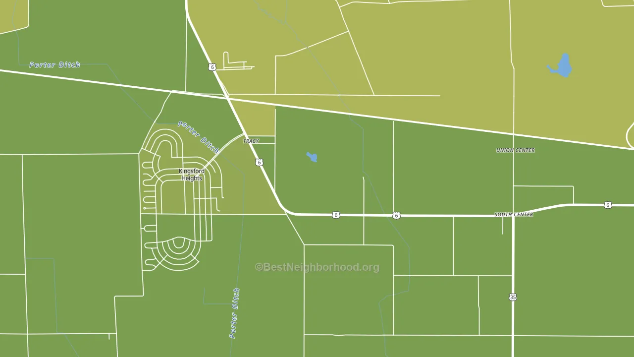 Tracy, IN block-group voter-turnout map