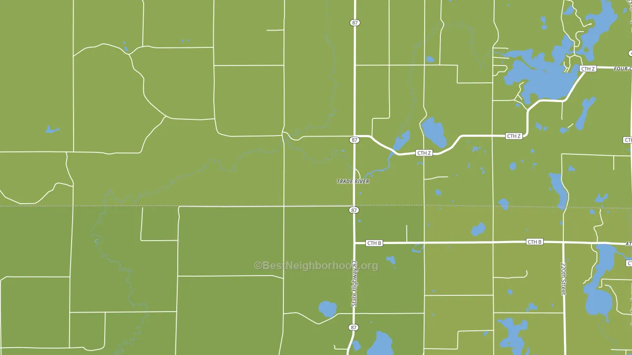 Trade River, WI block-group voter-turnout map
