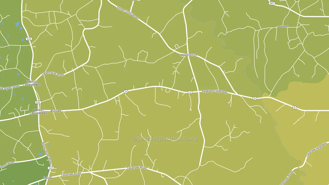 Tradesville, SC block-group voter-turnout map