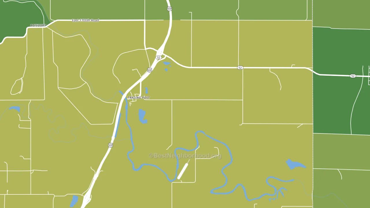 Trading Post, KS block-group voter-turnout map