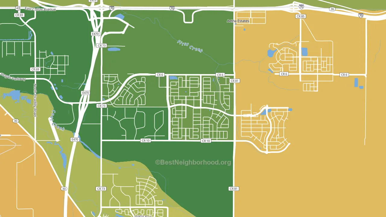 Traditions, Aurora, CO block-group voter-turnout map