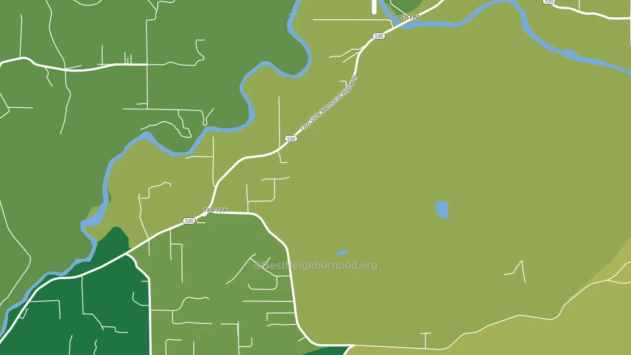 Trafton, WA block-group voter-turnout map