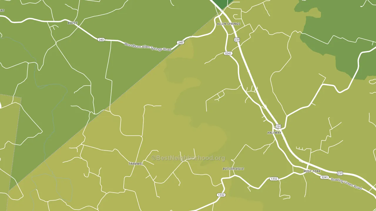 Trammel, KY block-group voter-turnout map