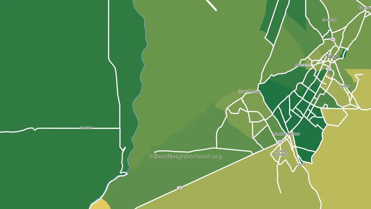 Trampas, NM block-group voter-turnout map