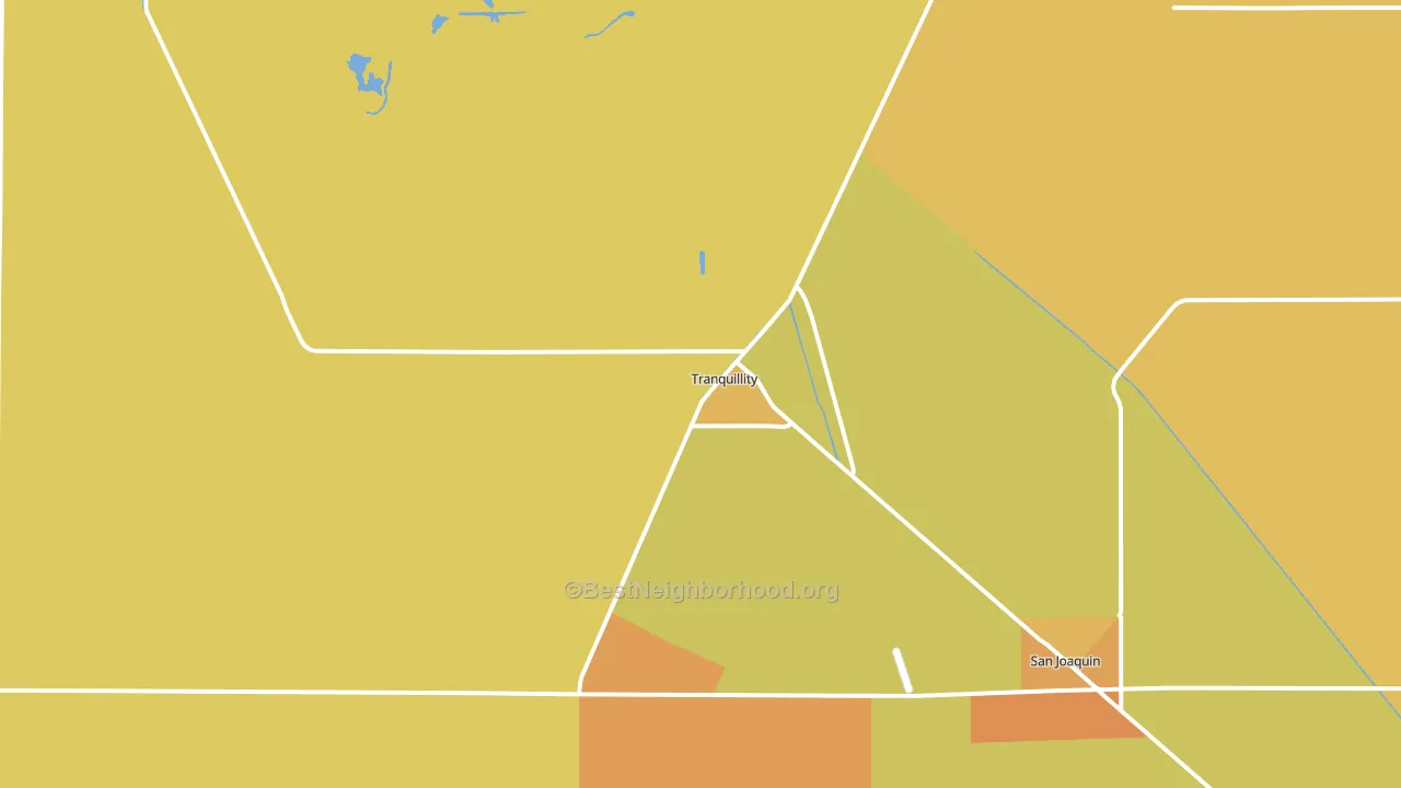 Tranquillity, CA block-group voter-turnout map
