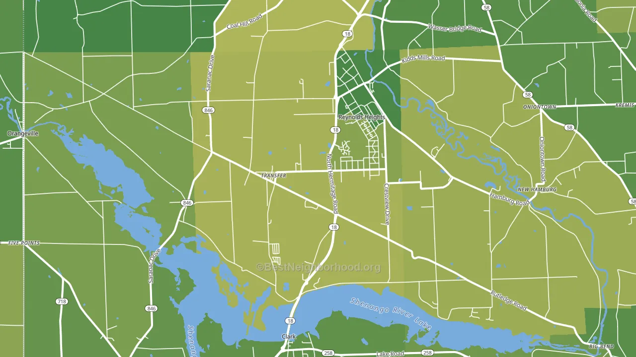 Transfer, PA block-group voter-turnout map