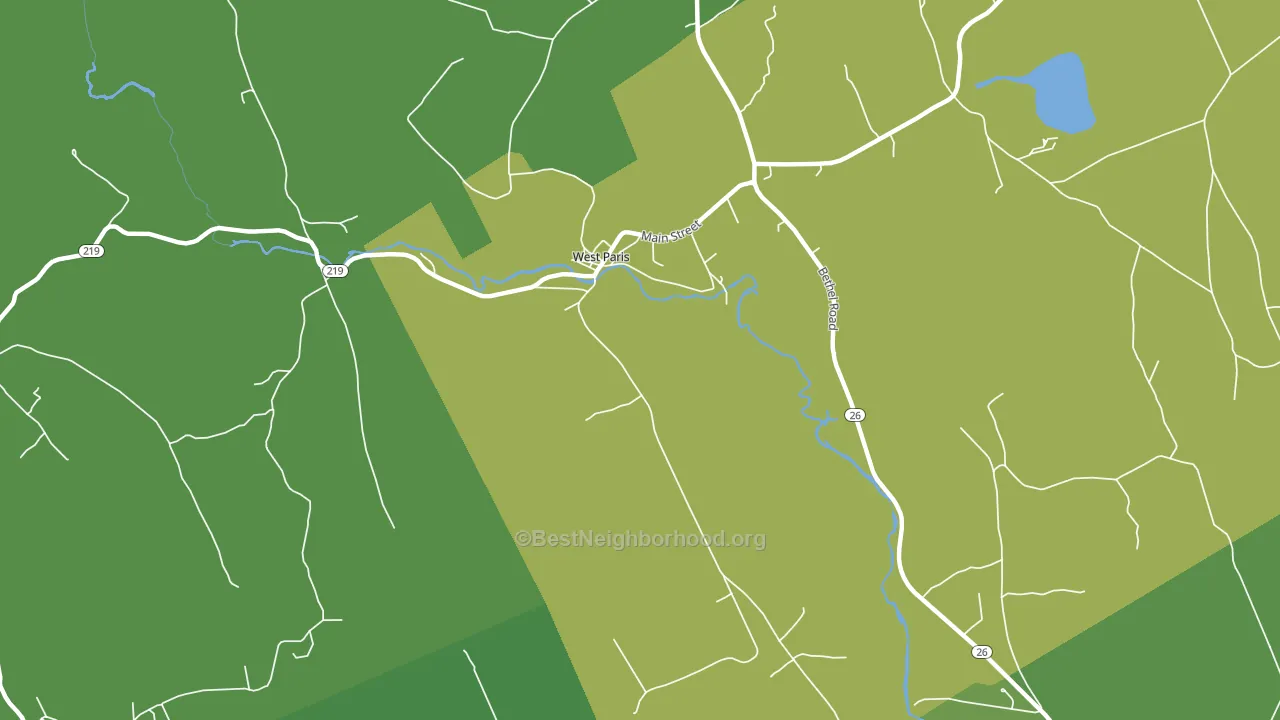 Trap Corner, ME block-group voter-turnout map
