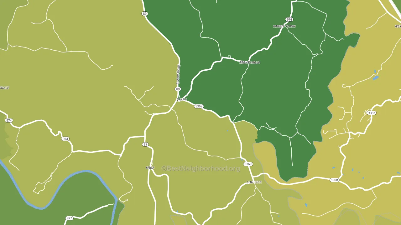Trapp, KY block-group voter-turnout map