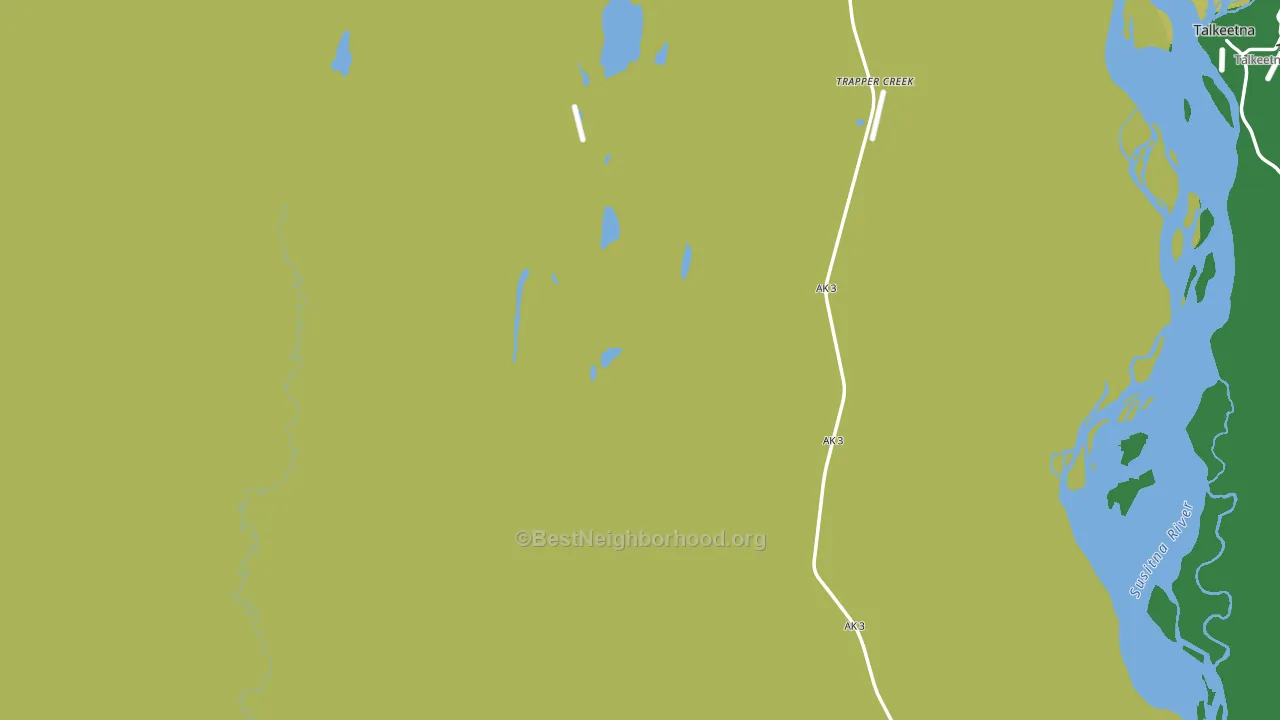 Trapper Creek, AK block-group voter-turnout map