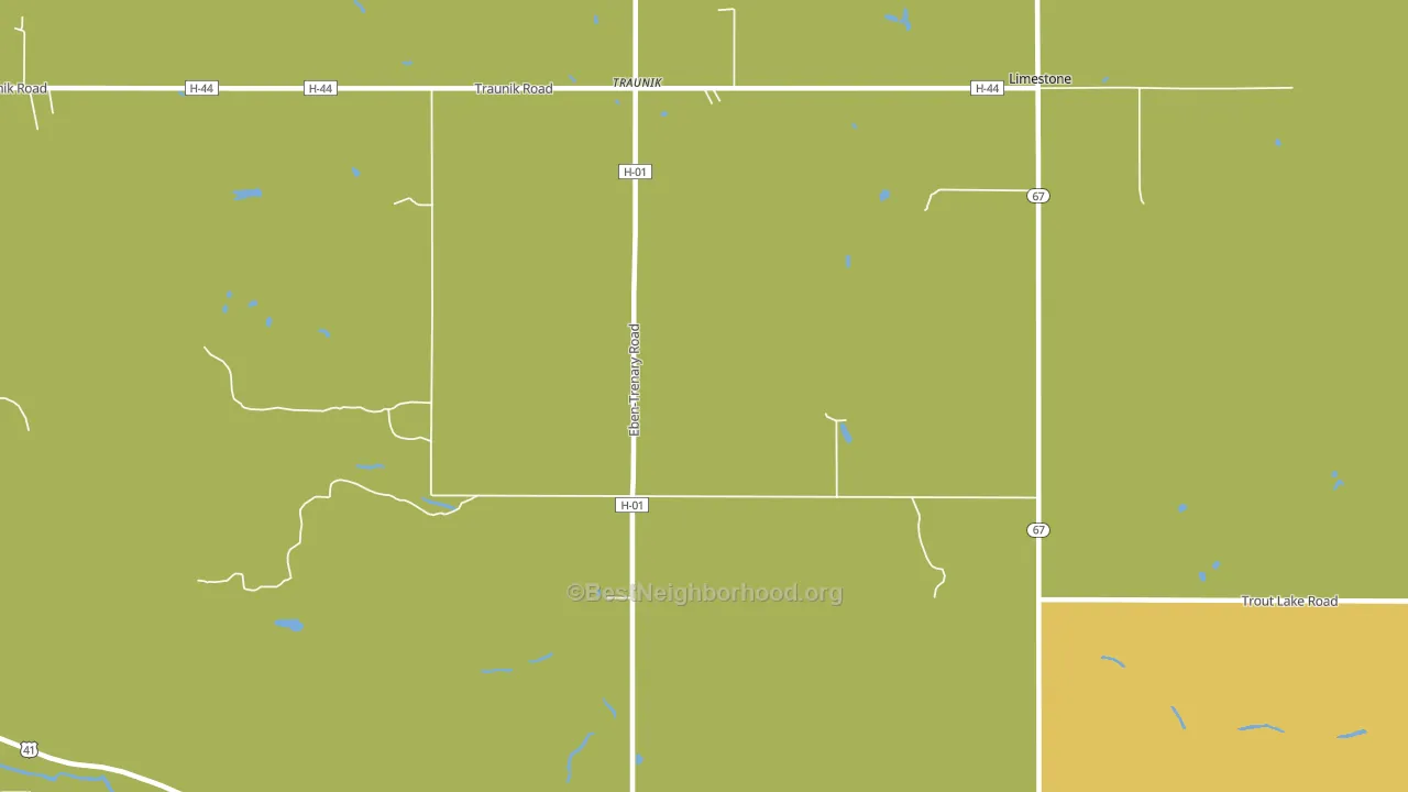 Traunik, MI block-group voter-turnout map