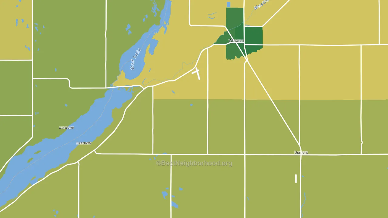 Traverse County, MN block-group voter-turnout map