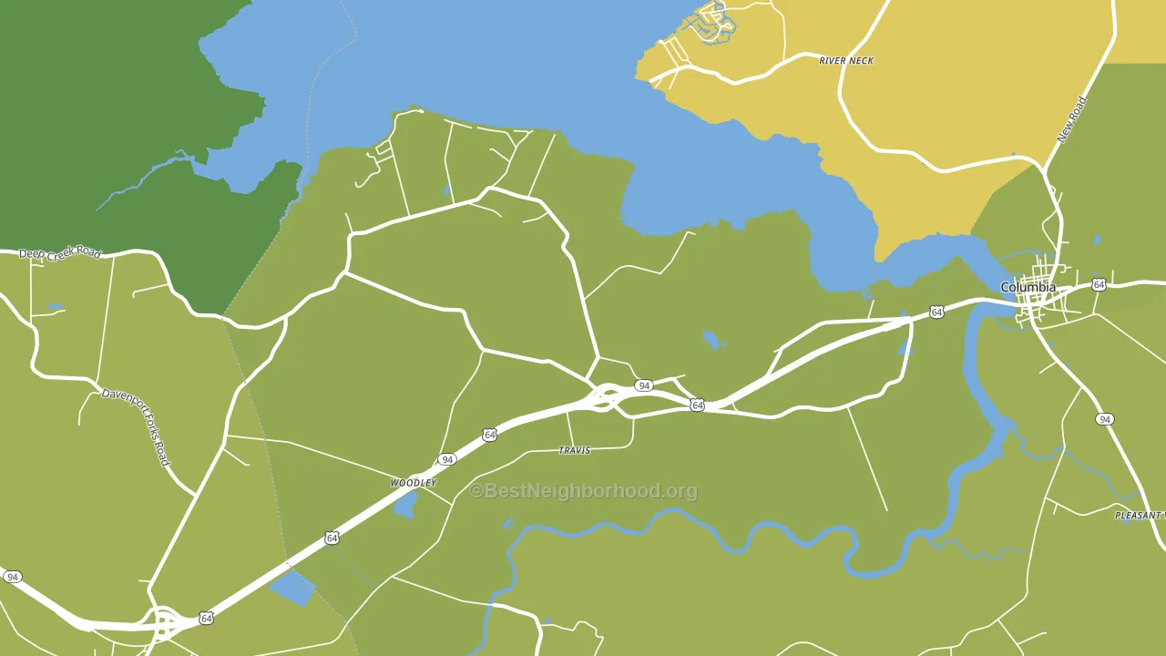 Travis, NC block-group voter-turnout map