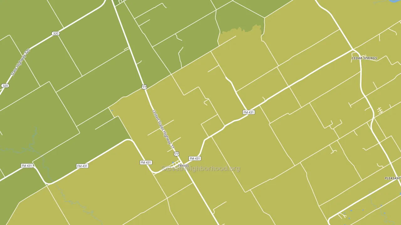 Travis, TX block-group voter-turnout map