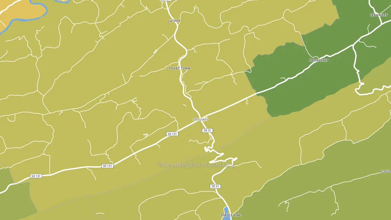 Treadway, TN block-group voter-turnout map
