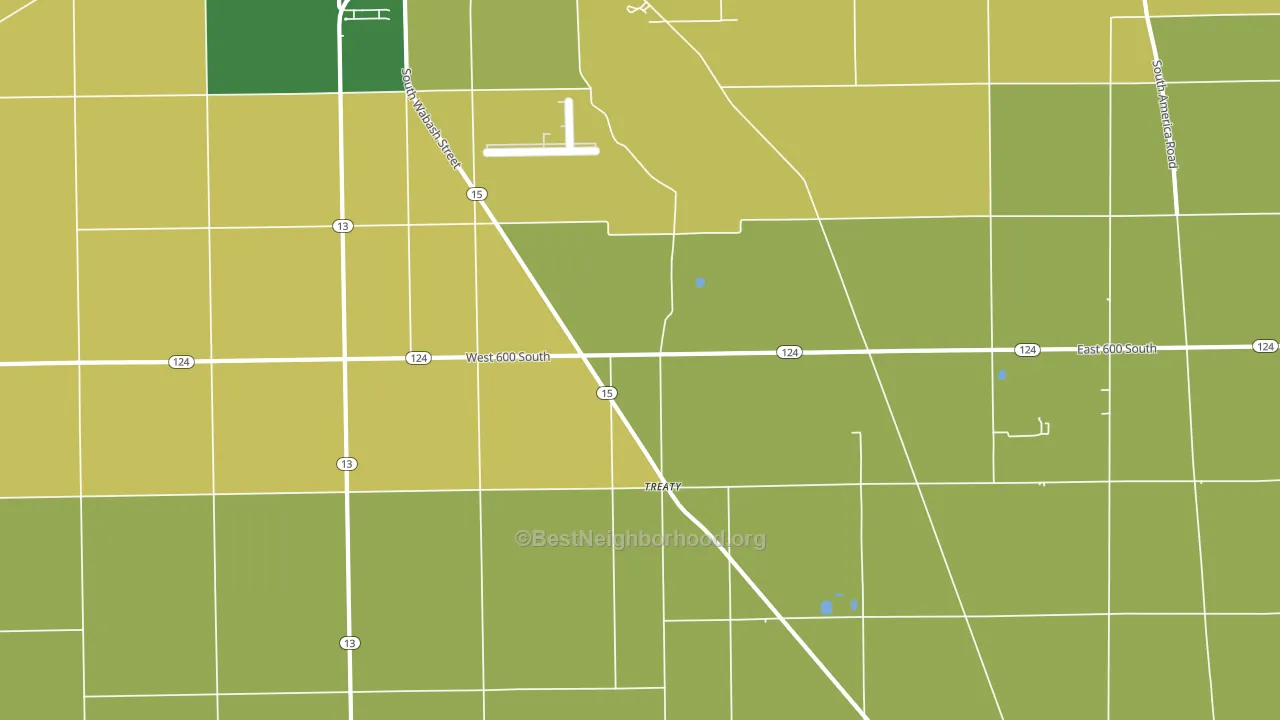 Treaty, IN block-group voter-turnout map