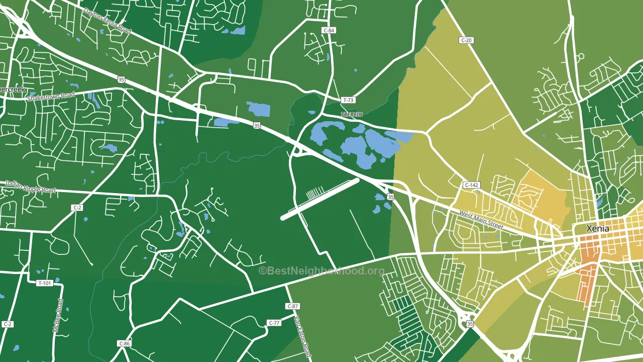 Trebeins, OH block-group voter-turnout map