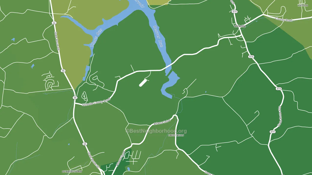Trees Mills, PA block-group voter-turnout map