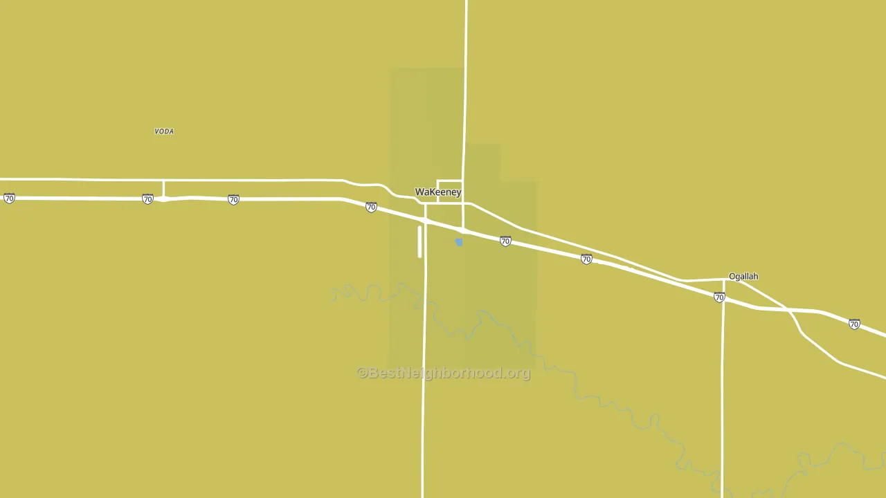 Trego County, KS block-group voter-turnout map
