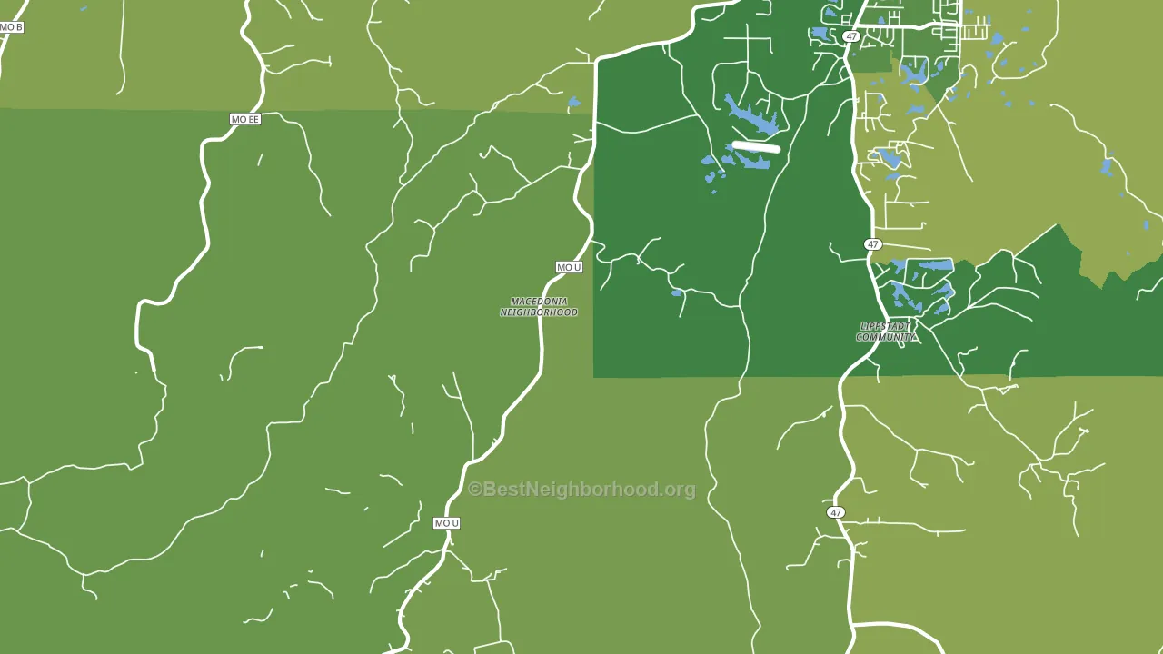 Treloar, MO block-group voter-turnout map