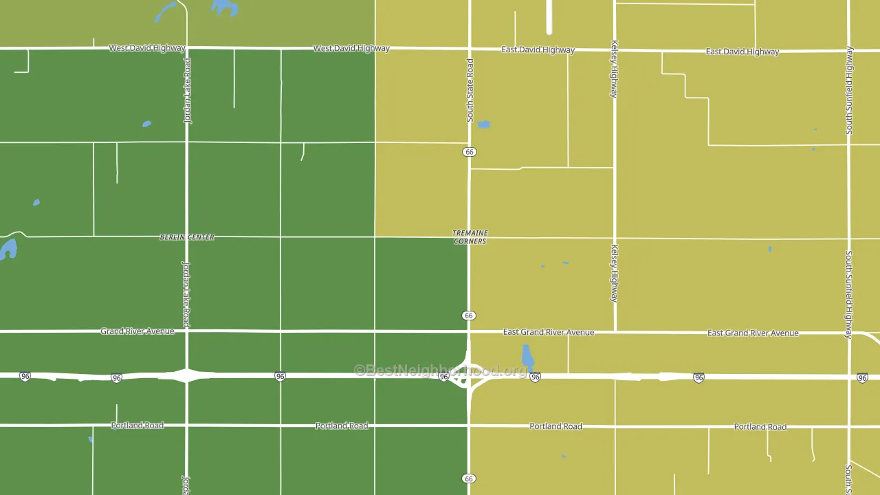 Tremaine Corners, MI block-group voter-turnout map