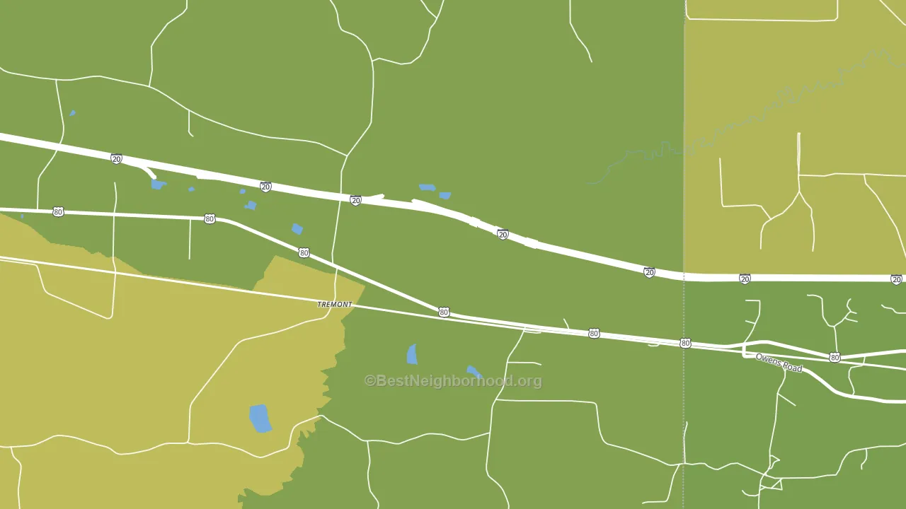 Tremont, LA block-group voter-turnout map