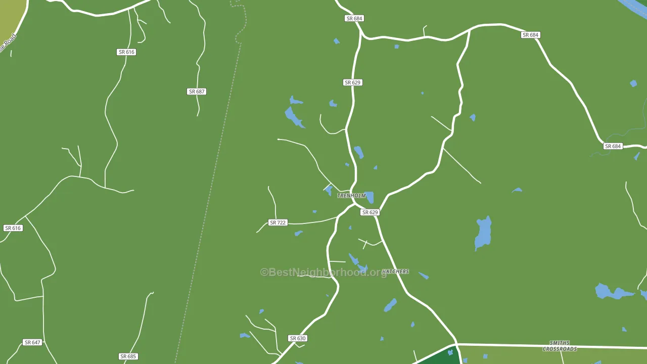 Trenholm, VA block-group voter-turnout map