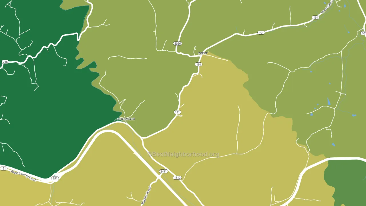 Trent, KY block-group voter-turnout map