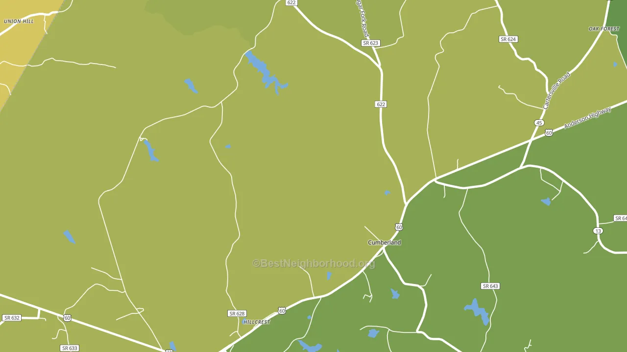 Trent Mill, VA block-group voter-turnout map