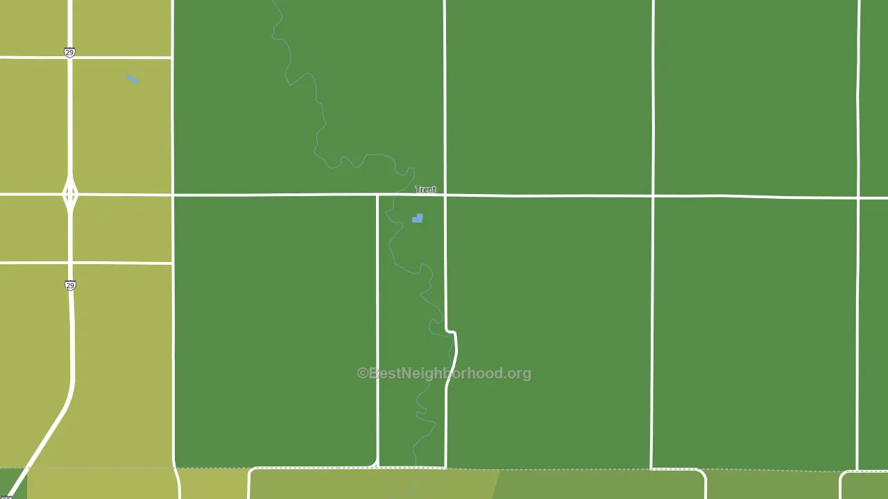 Trent, SD block-group voter-turnout map
