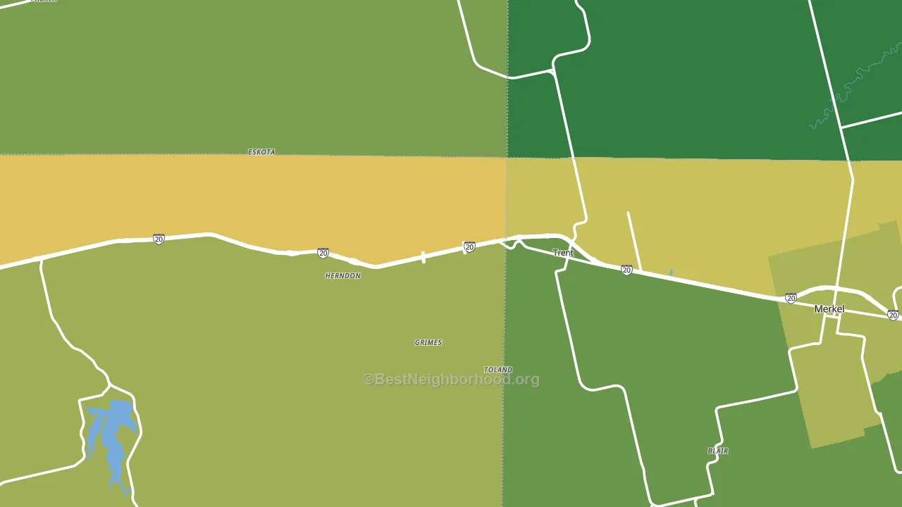 Trent, TX block-group voter-turnout map