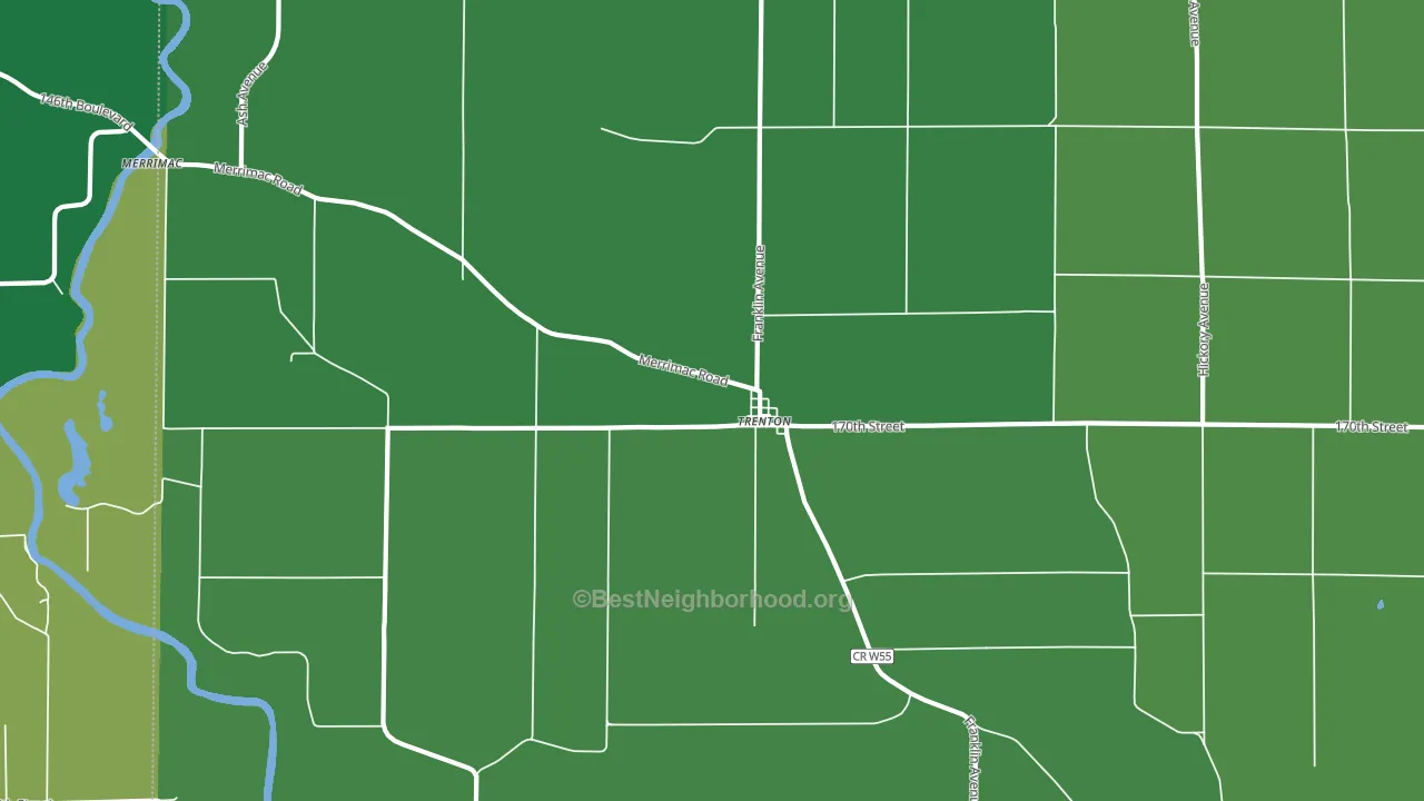Trenton, IA block-group voter-turnout map