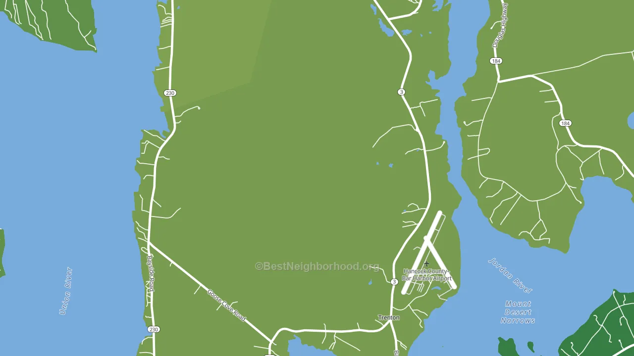 Trenton, ME block-group voter-turnout map