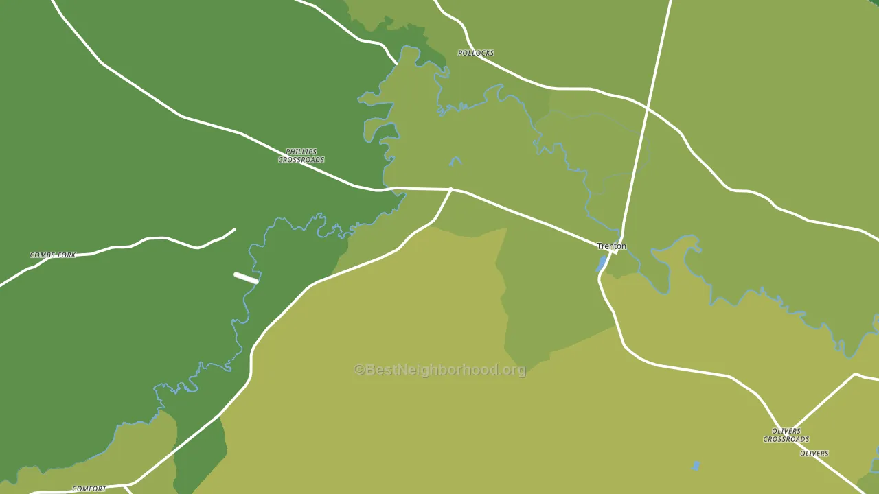 Trenton, NC block-group voter-turnout map