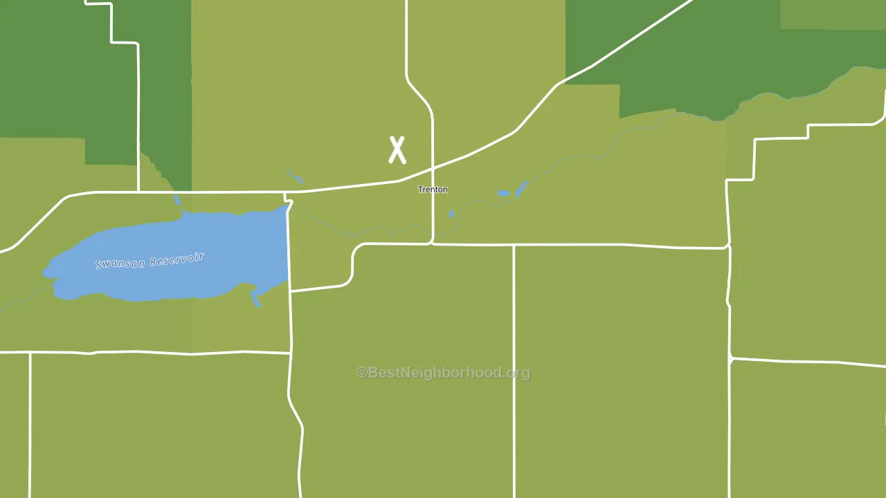 Trenton, NE block-group voter-turnout map