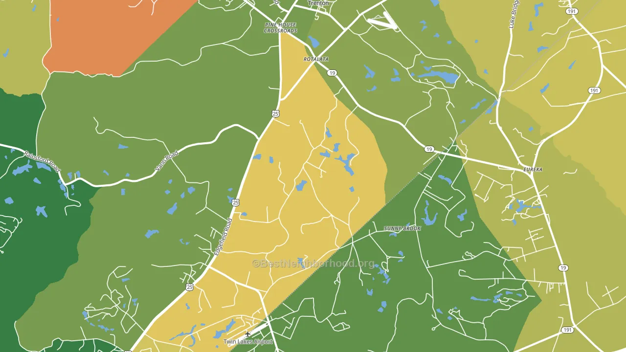 Trenton, SC block-group voter-turnout map