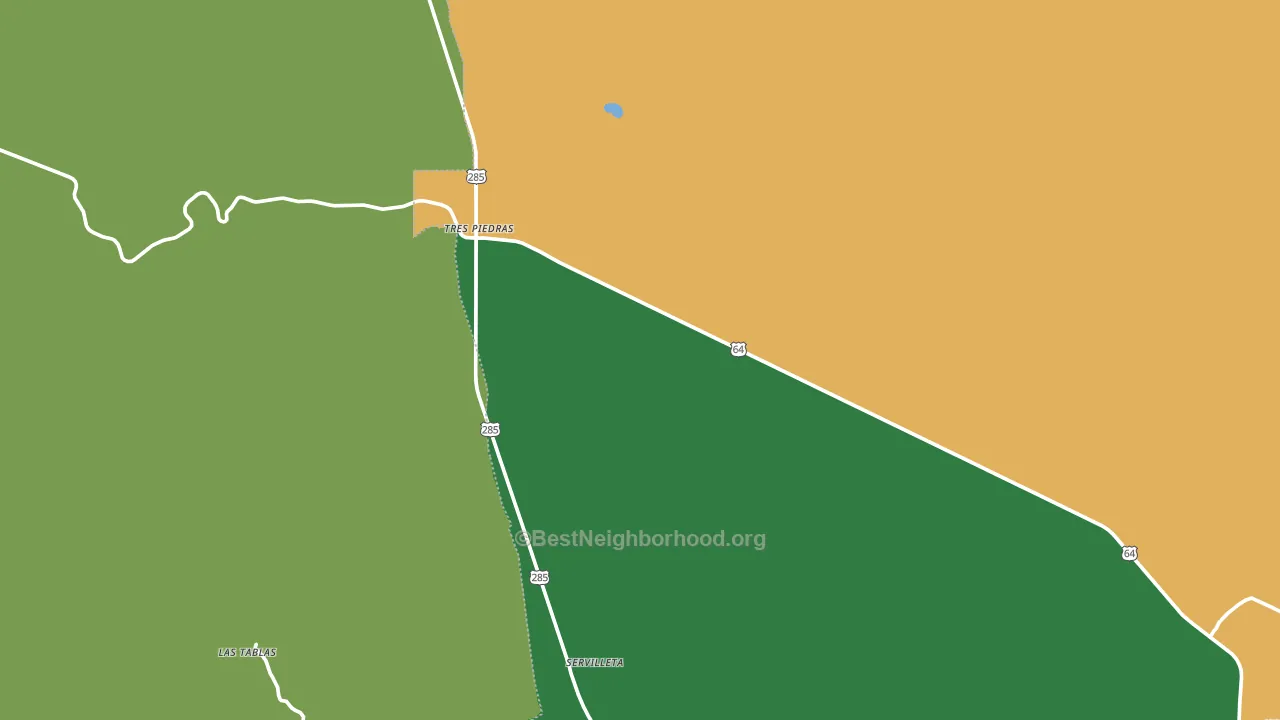 Tres Piedras, NM block-group voter-turnout map