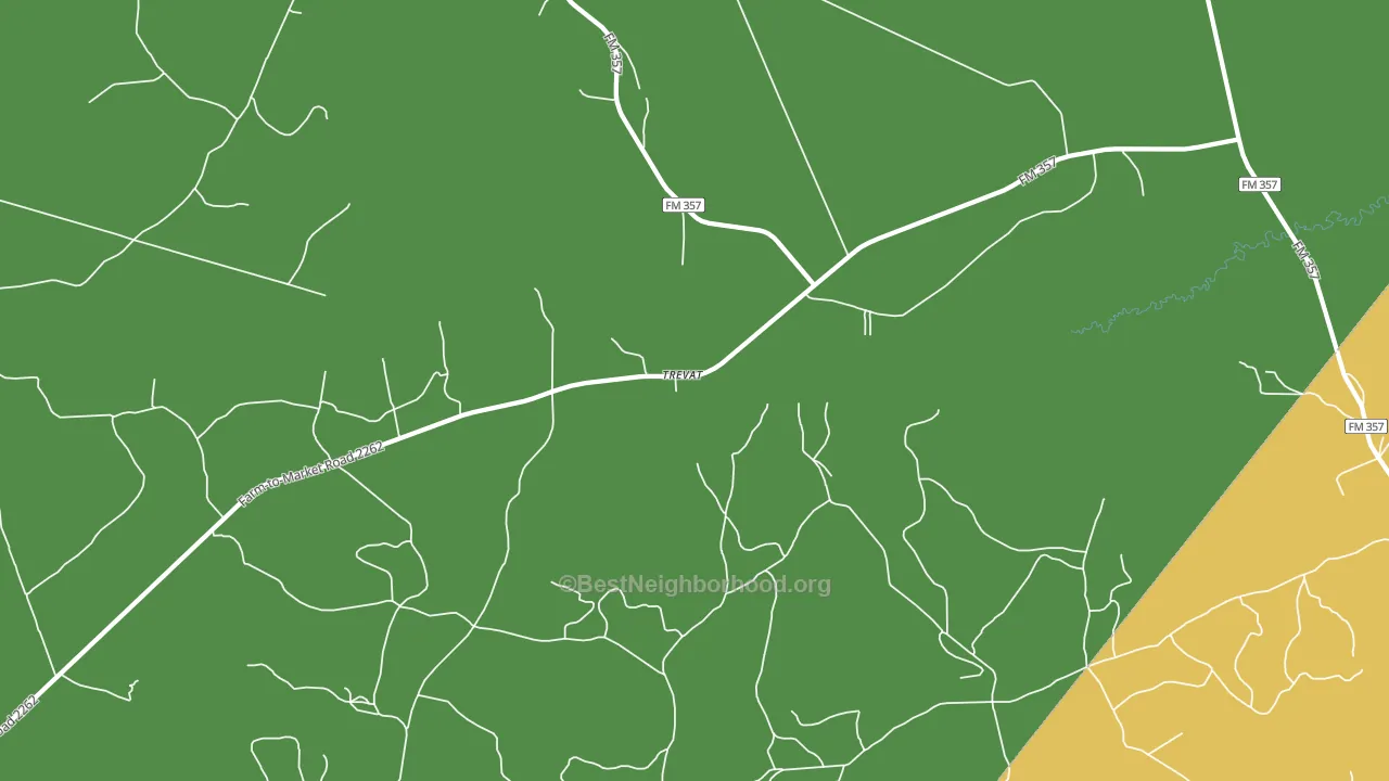 Trevat, TX block-group voter-turnout map