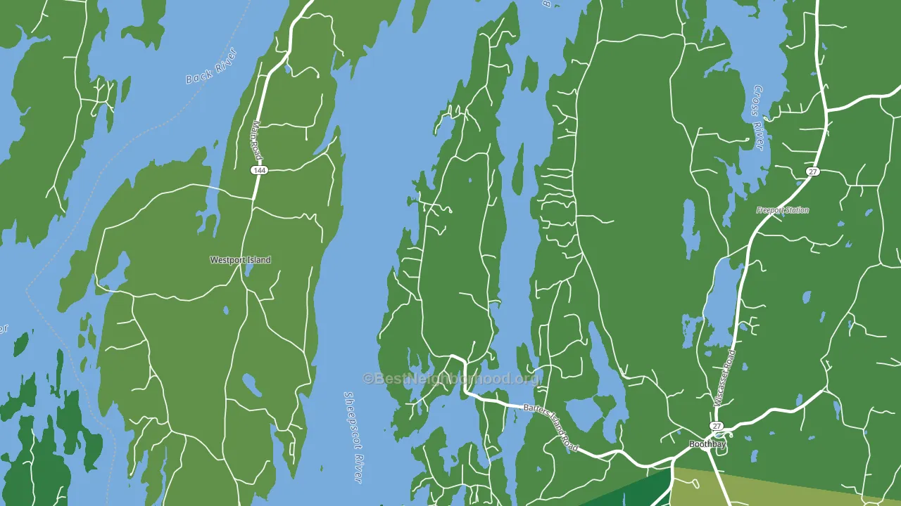 Trevett, ME block-group voter-turnout map