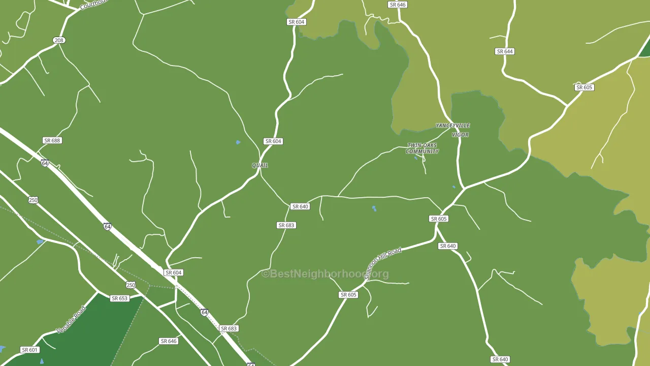 Trevilians, VA block-group voter-turnout map