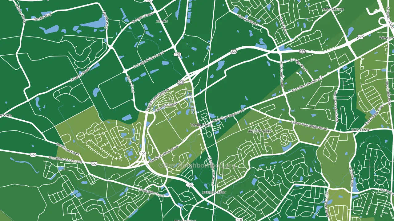Trexlertown, PA block-group voter-turnout map