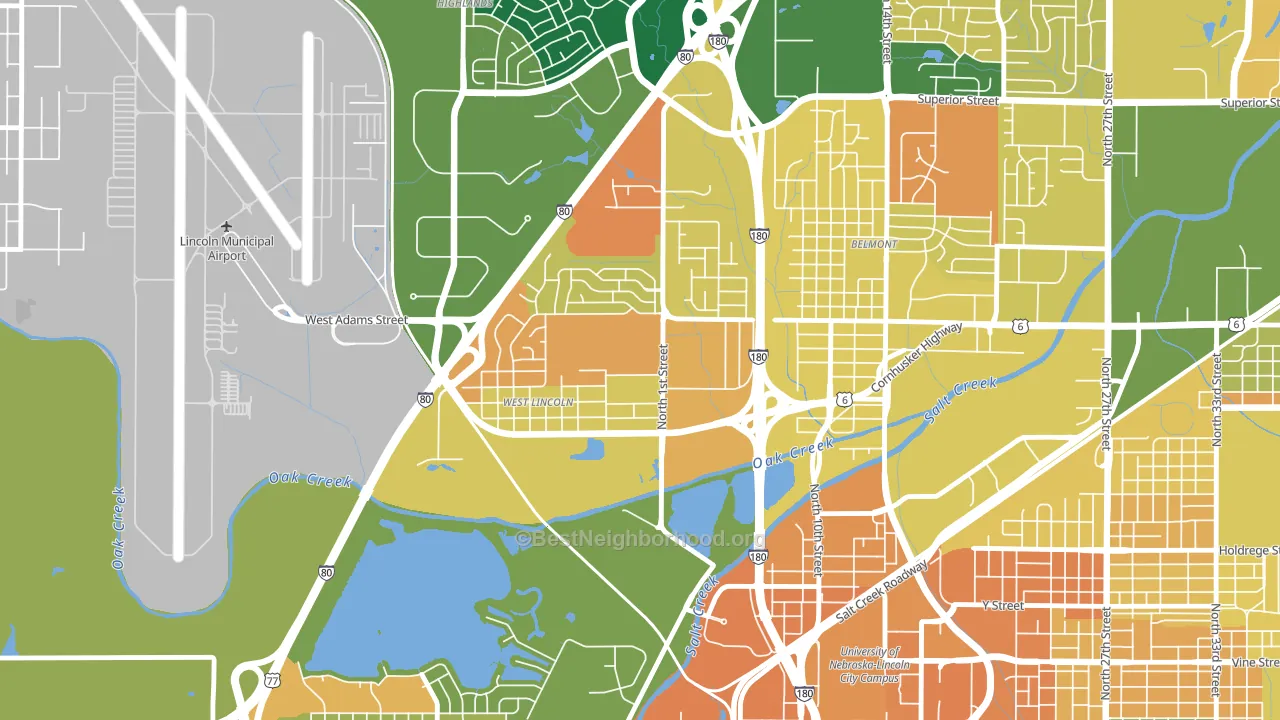 Tri-Court, Lincoln, NE block-group voter-turnout map