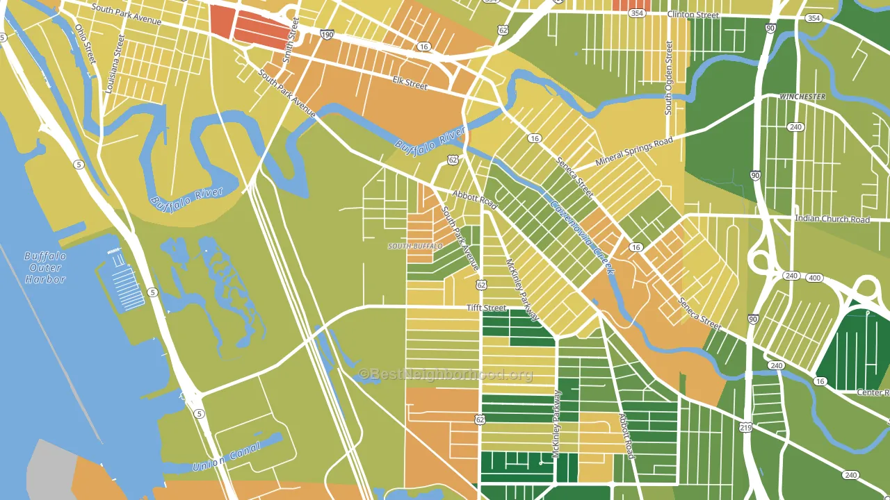 Triangle, Buffalo, NY block-group voter-turnout map