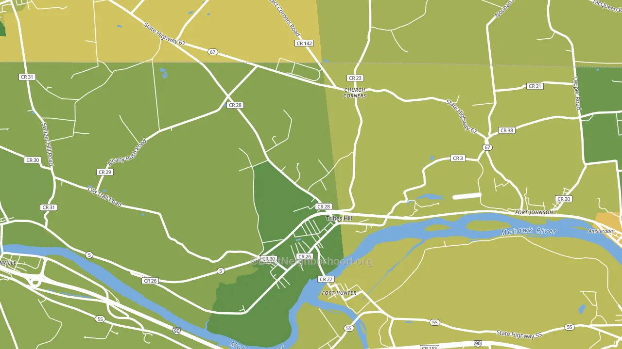 Tribes Hill, NY block-group voter-turnout map