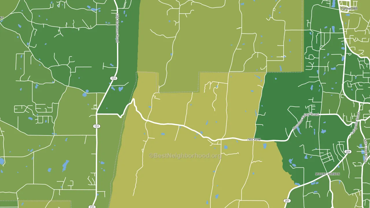 Trickum, GA block-group voter-turnout map