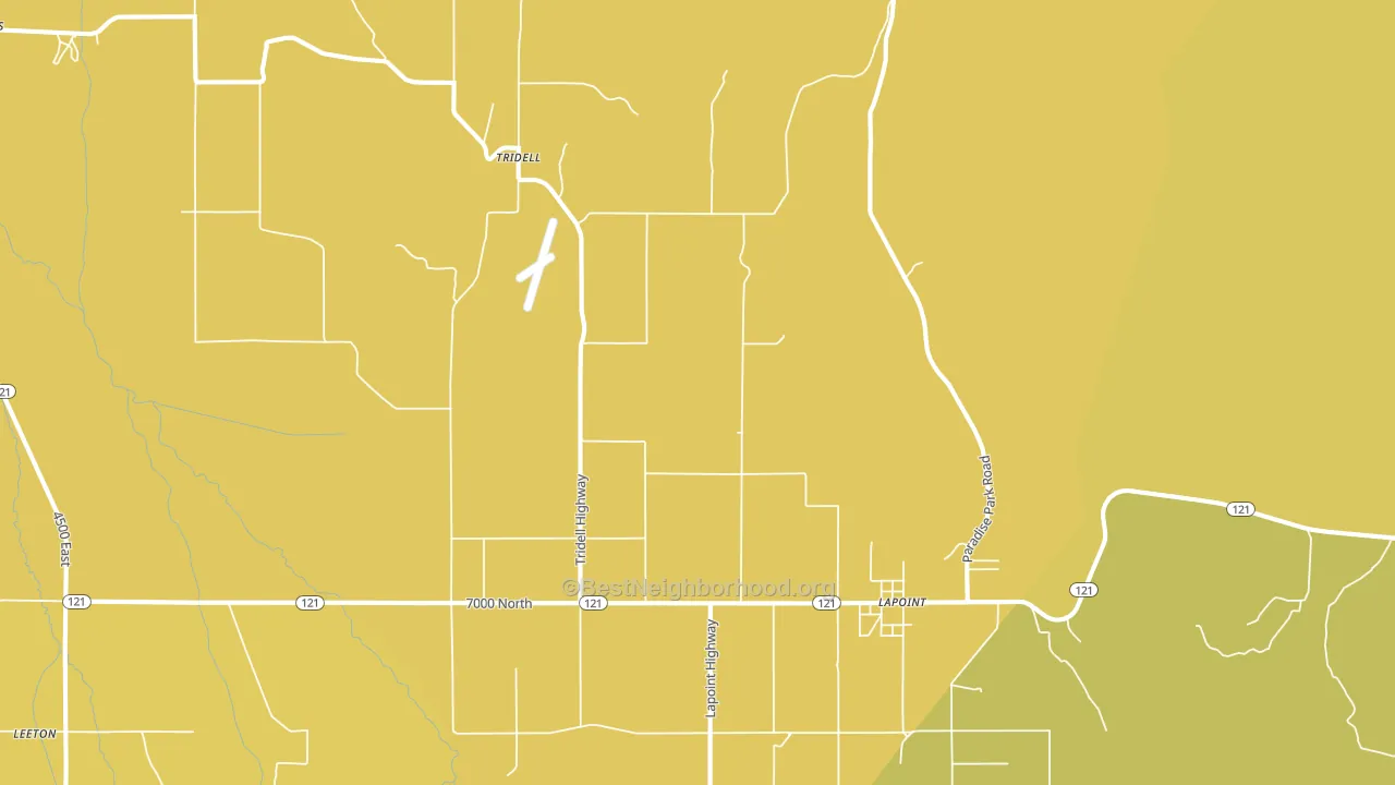 Tridell, UT block-group voter-turnout map