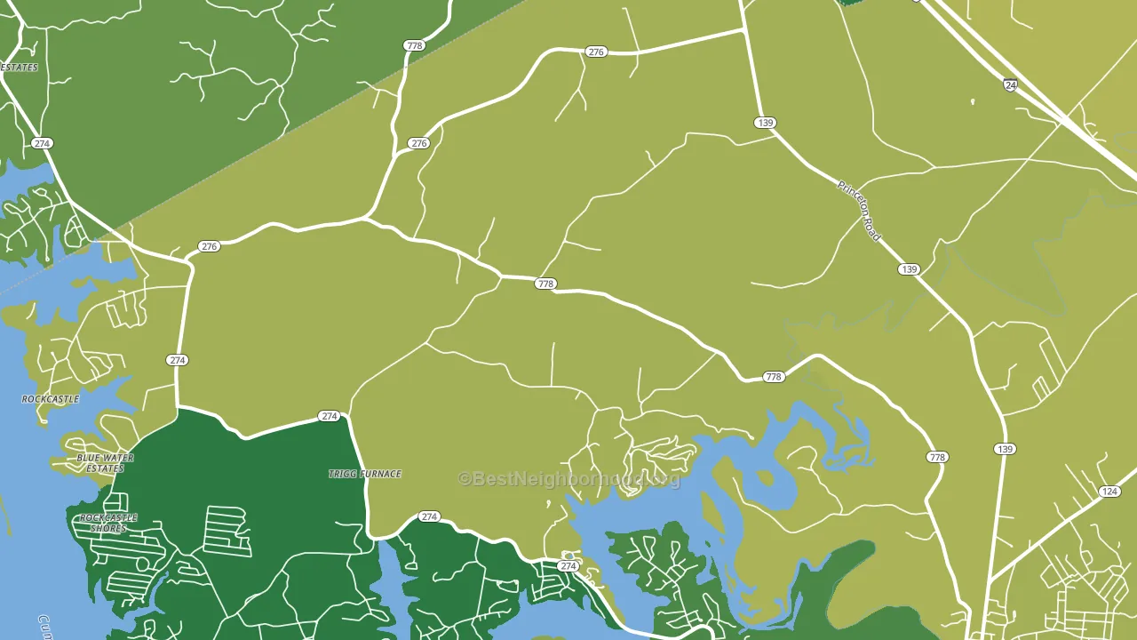 Trigg Furnace, KY block-group voter-turnout map